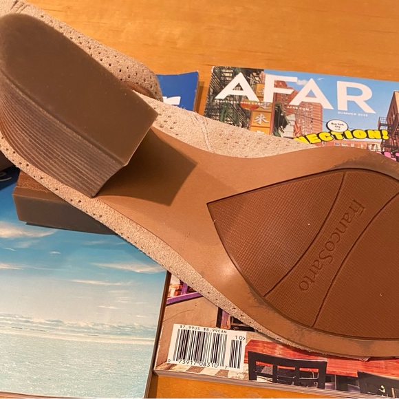 Franco Sarta open toe, mule with block heel. - Picture 9 of 12